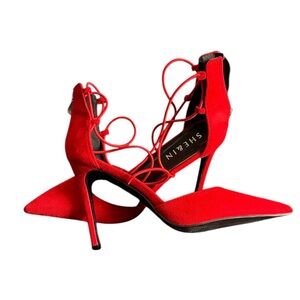 SHEIN Red High Heeled Stilettos with Straps